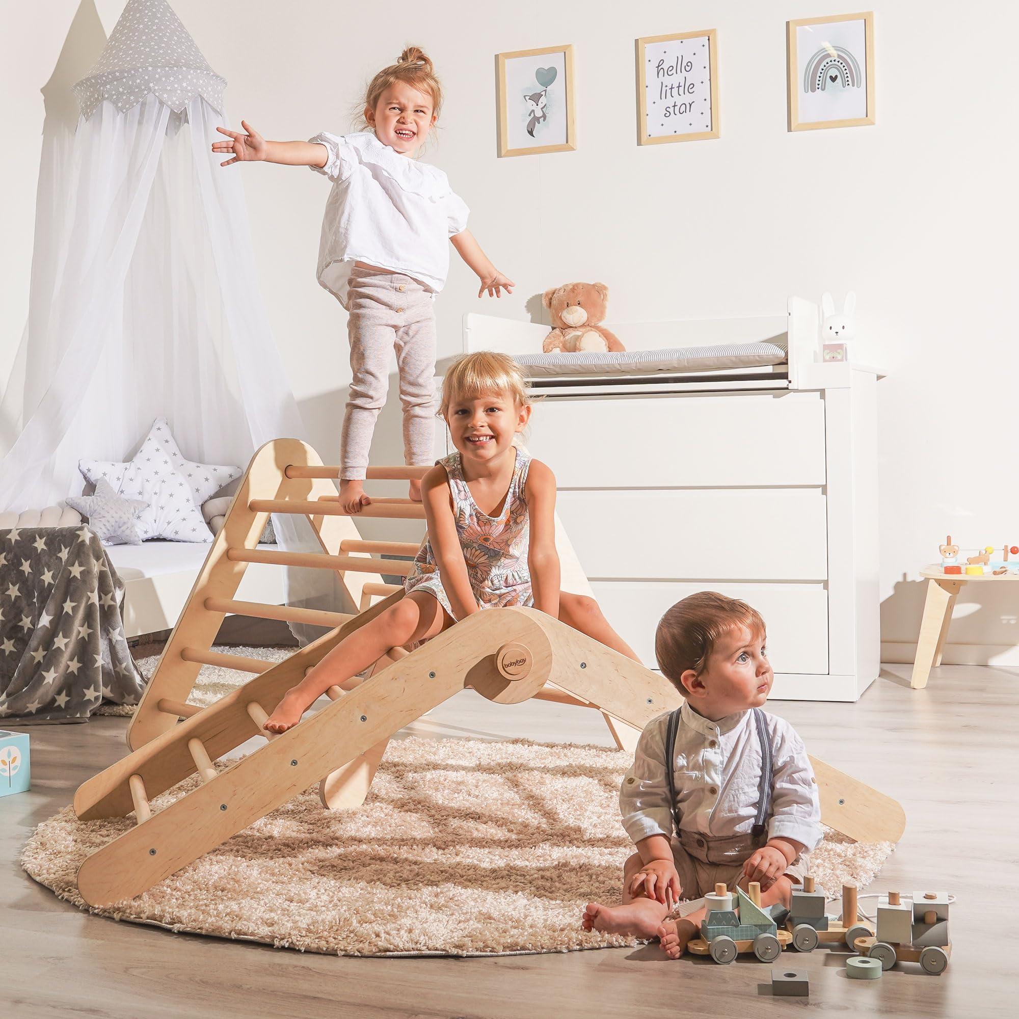 babybay Kletterdreieck Littlefoot, Natur lackiert