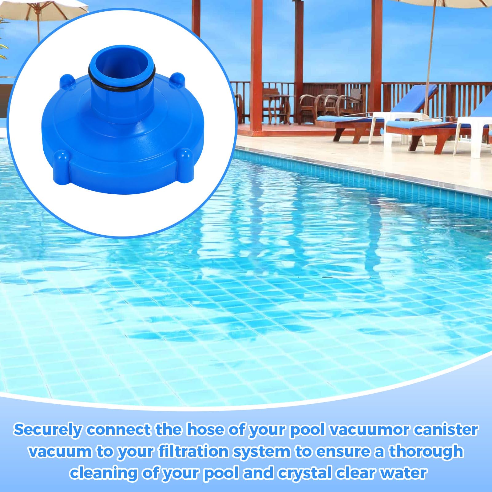 Adaptador para Aspiradora de Piscina, Piezas para Aspiradora De Piscina, Accesorios Piscina, Accesorios para Adaptador De Piscina, Accesorios para Filtros de Piscinas de Verano (Azul 1)