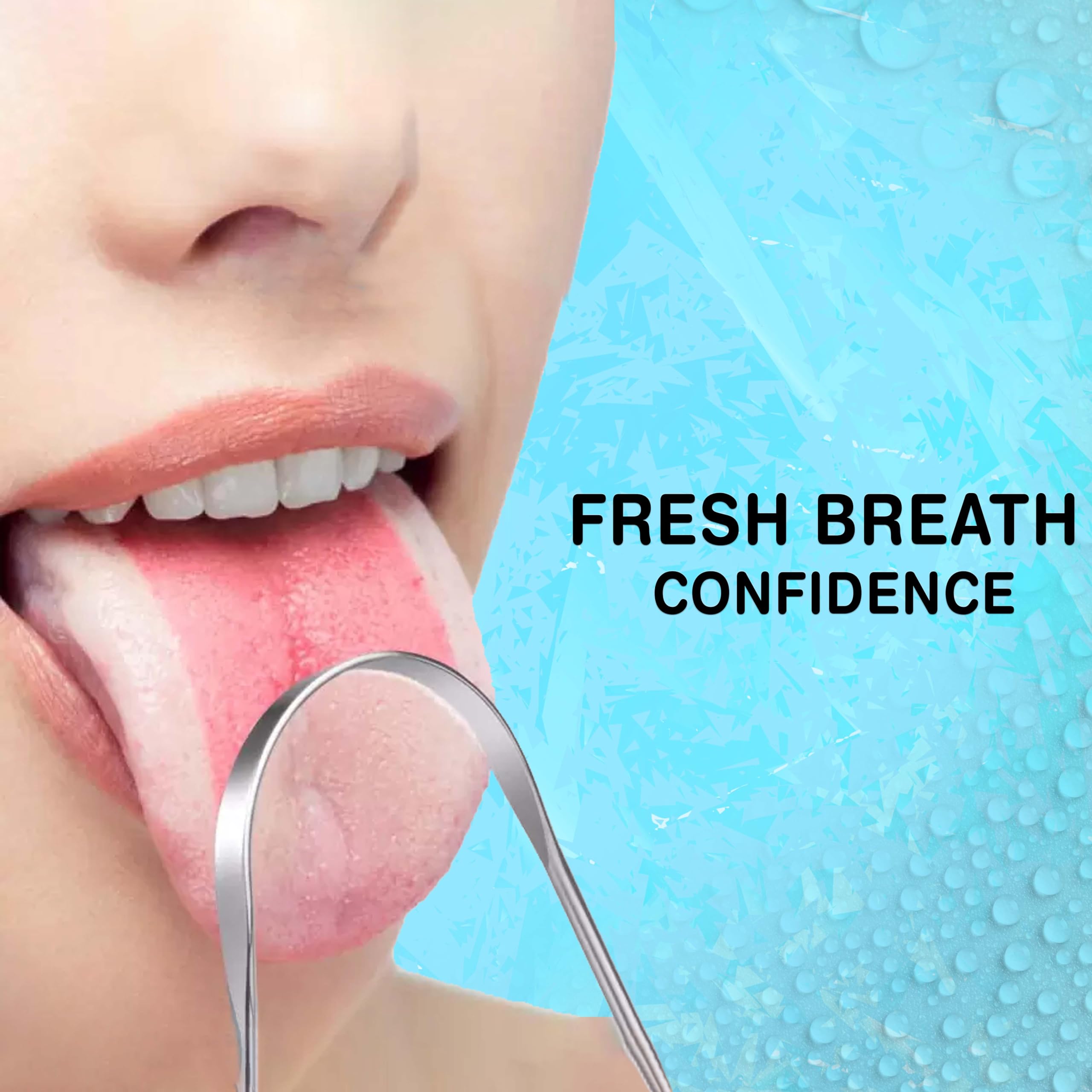 Pink Woolf U-Shaped Stainless Steel Tongue Cleaner (Pack of 2) - For Fresh Breath, Improved Taste Sense, Bacteria Removal | Ideal for Oral Hygiene & Travelling - Includes Case & Unique Mark - Image 9 thumbnail