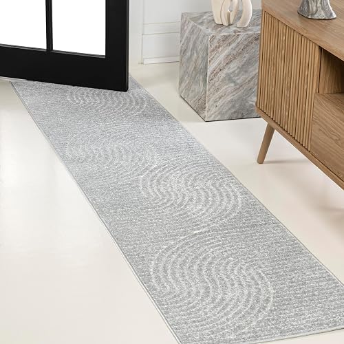 JONATHAN Y Hallie 2x8 Light Blue/Cream Runner
