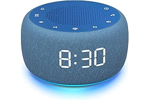 Buffbee Sound Machine & Alarm Clock with Baseball Clock Face & Colorful Projection