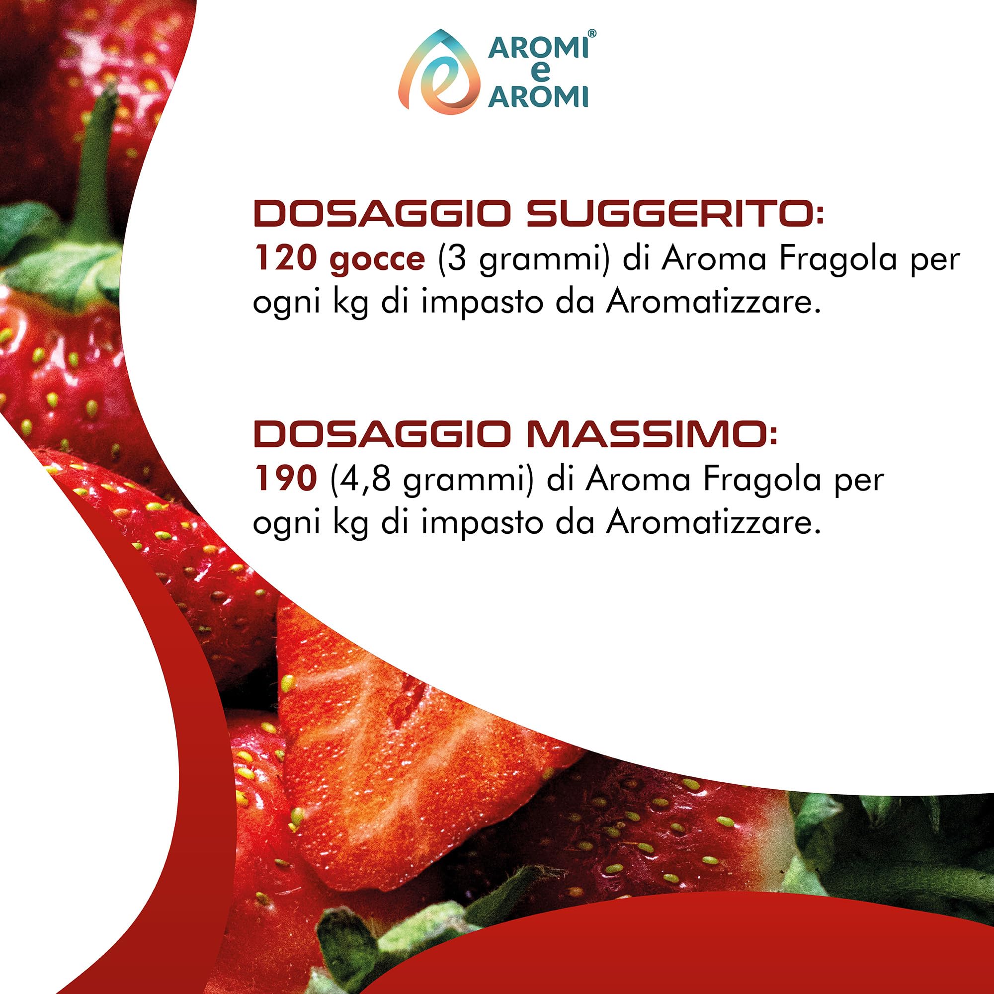 AROMI E AROMI | Aroma Fragola in Gocce per Pasticceria, Ristoranti, Gelaterie e Industria Alimentare | Prodotto 100% Italiano per Aziende del Settore Alimentare B2B (100g)