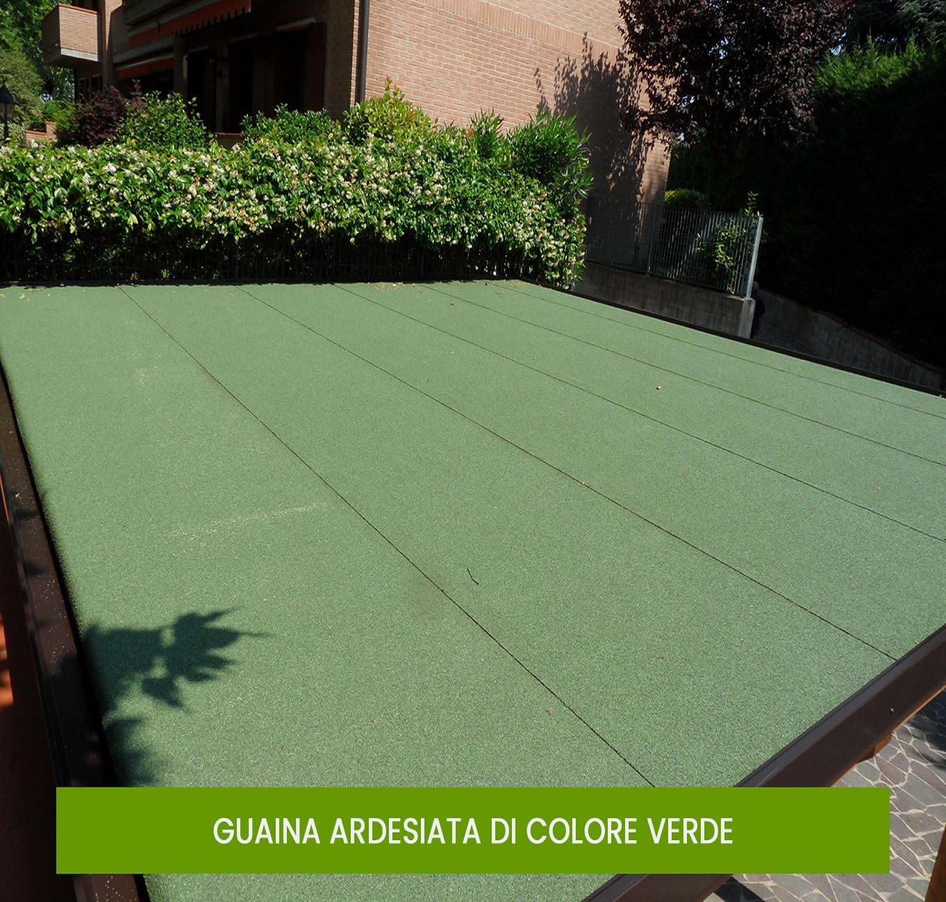 FUTURAZeta - Membrana Guaina Bituminosa AUTOADESIVA Ardesiata VERDE - Doppia Armatura Poliestere + cartuccia Adesiva Sigillante (5 Mq)