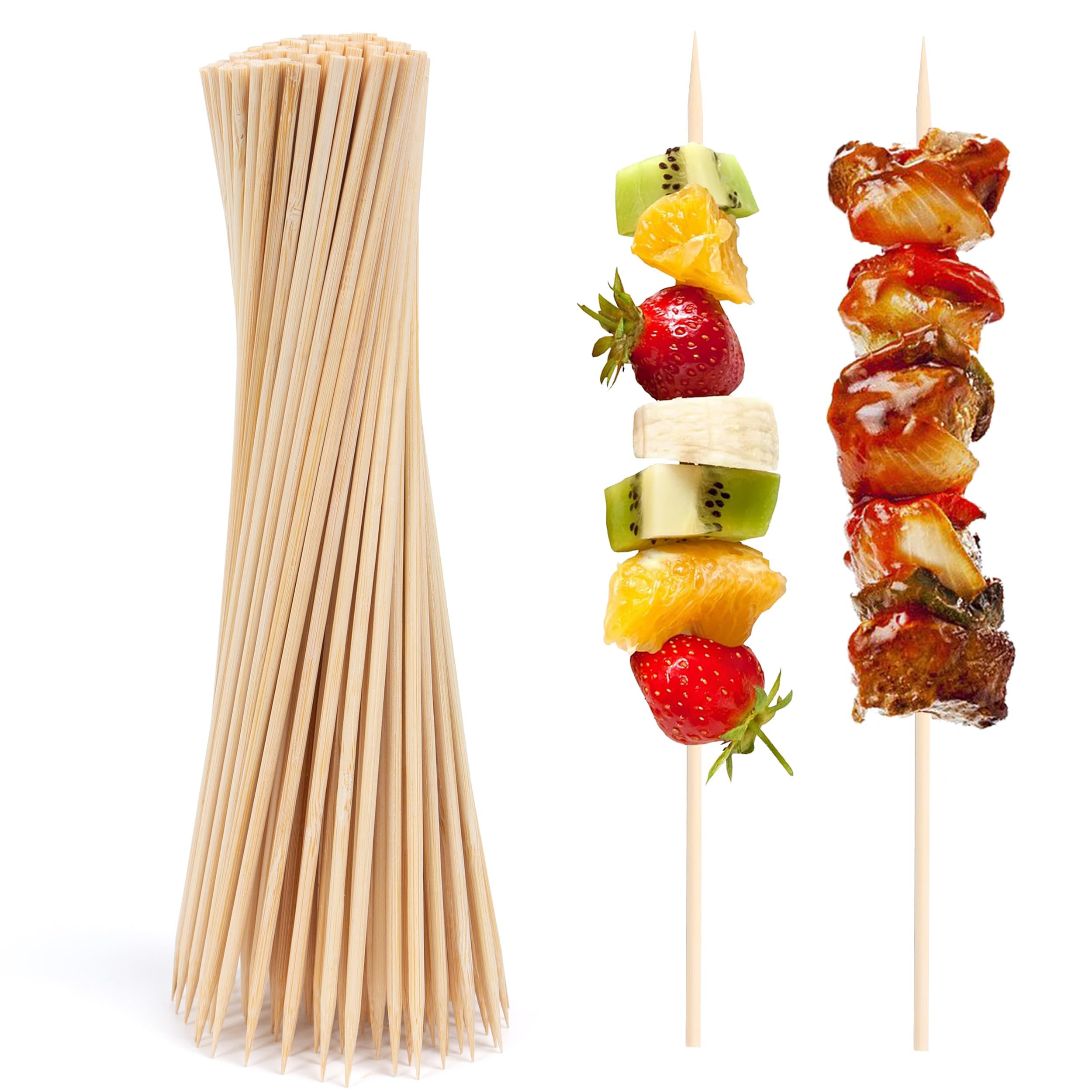 Lot de 100 brochettes en bambou 20 cm pour barbecue