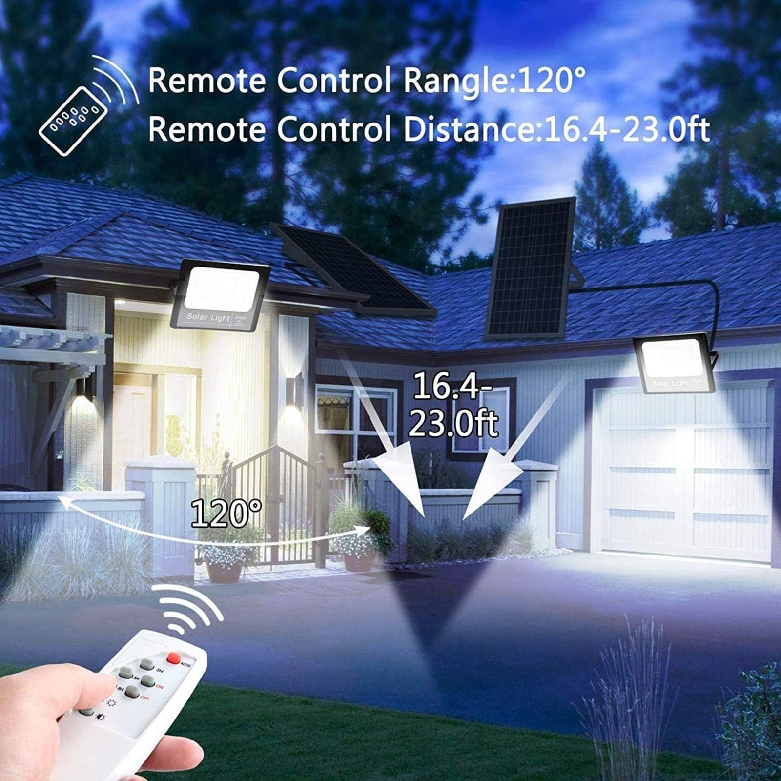 Luz de trabajo LED recargable, luz solar de seguridad, impermeable, para uso al aire libre, camping, pesca, hogar, jardín, iluminación de calle, coche, 1500 lúmenes