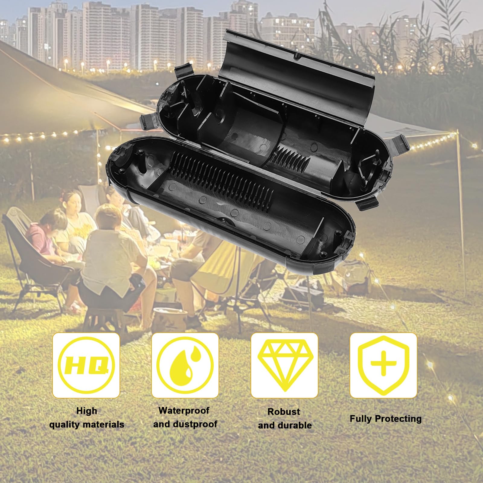 Boîte à Câbles étanche Boîte électrique étanche, Protection Prise Electrique Exterieure Etanche IP54 Pour Rallonge, Prises De Jardin, Minuterie Extérieure (26.1cm X 15cm X 9.4cm