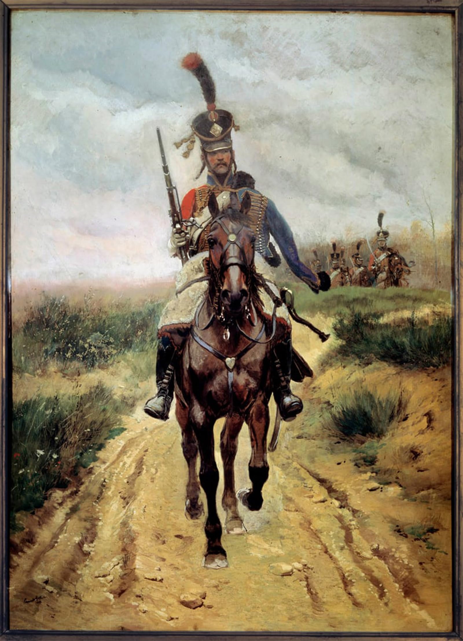 POSTERIIk Famous Print Pop Art Wall Art Graffiti Pointe D'avant garde Th Hussards by Jean Baptiste Edouard Detaille Art Prints for Home Decor 60x90cm