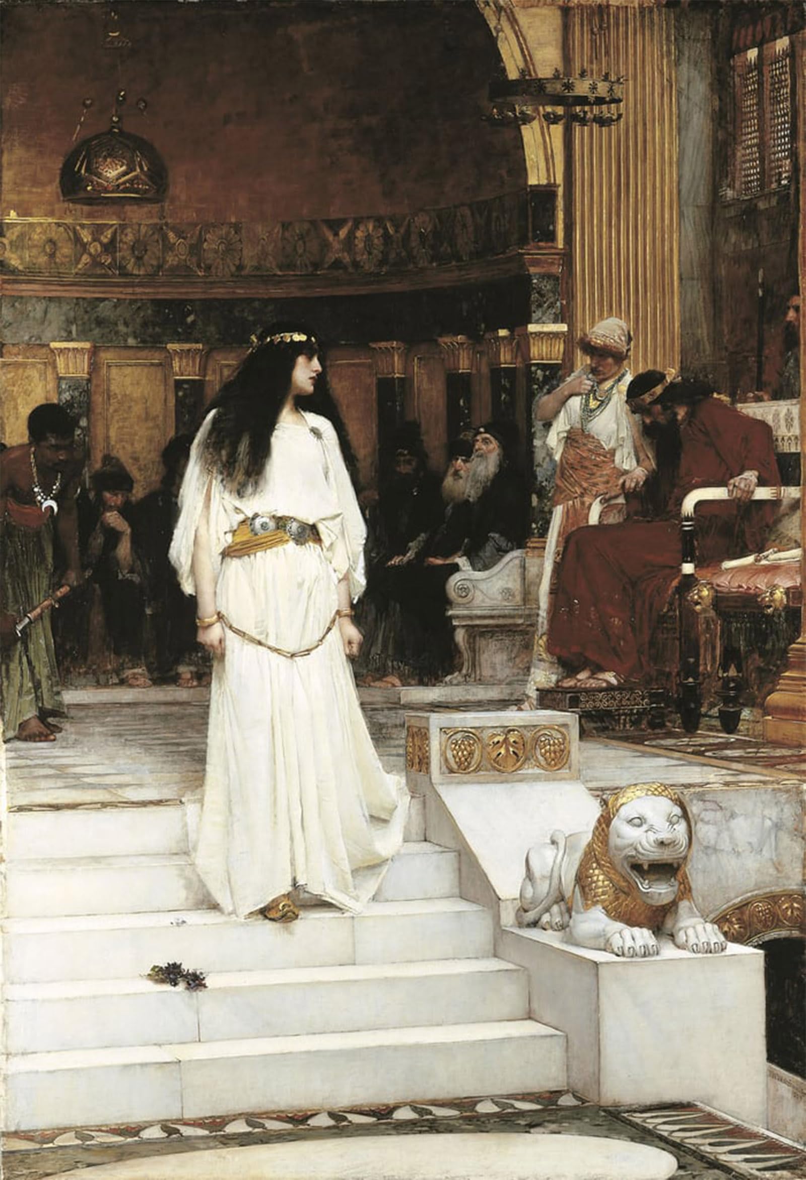 POSTERIIk Famous Animal Posters Vintage Picture a Study for the Beautiful Lady Without Mercy by John William Waterhouse Modern Wall Decor for Home Decor 60x90cm