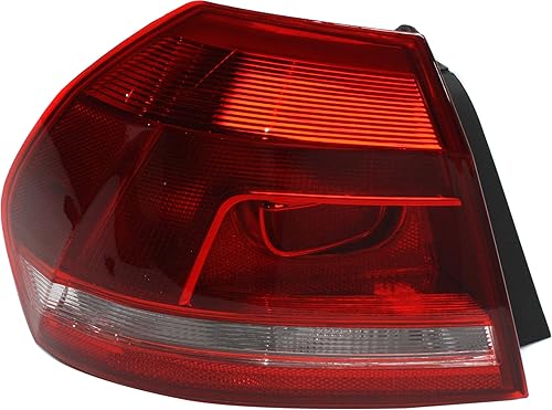 Evan Fischer Conjunto de luz trasera exterior del lado del conductor compatible con Volkswagen Passat 2012-2015 con bombilla