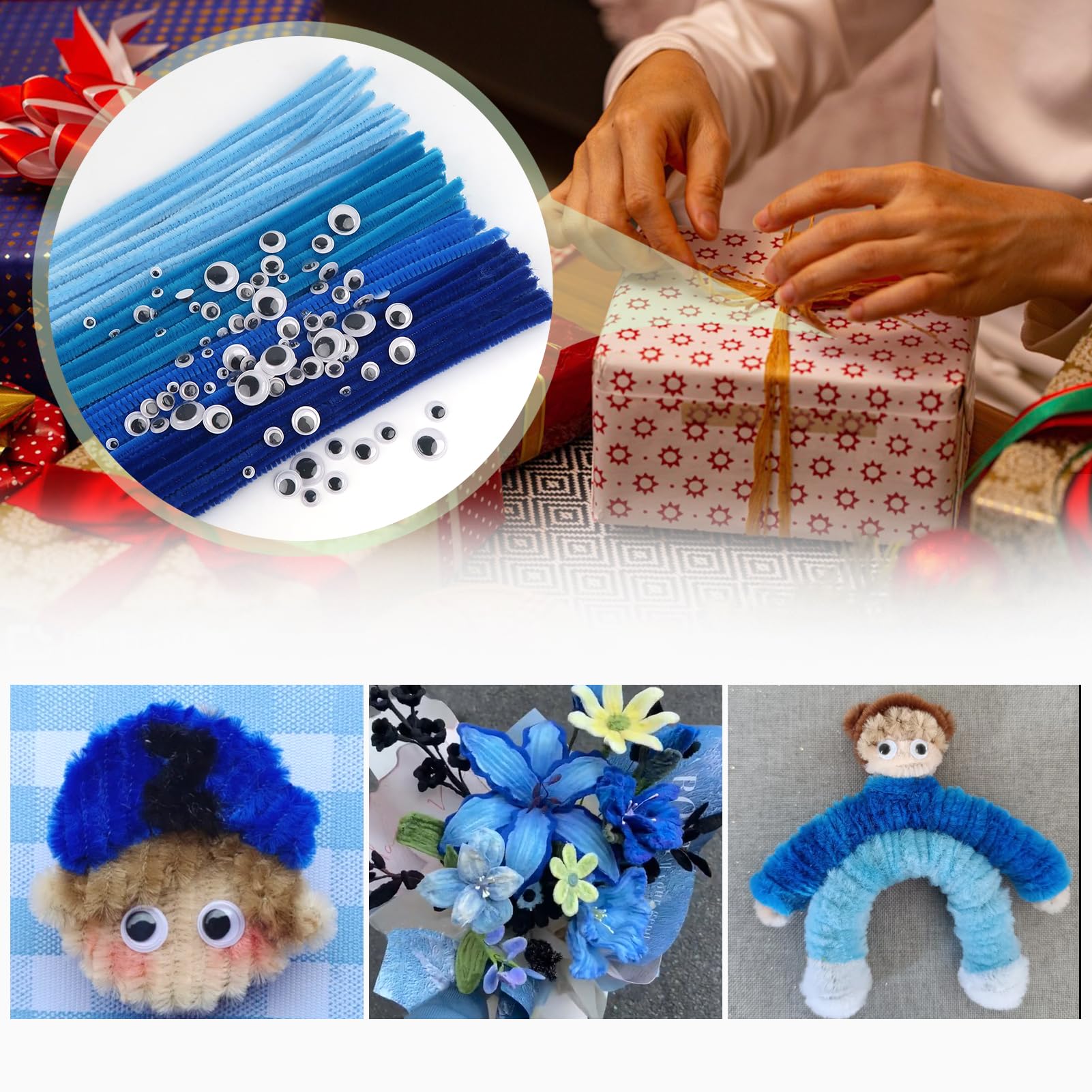 TOAOB 100 Pezzi Scovolini Ciniglia per Lavoretti Pipe Cleaner