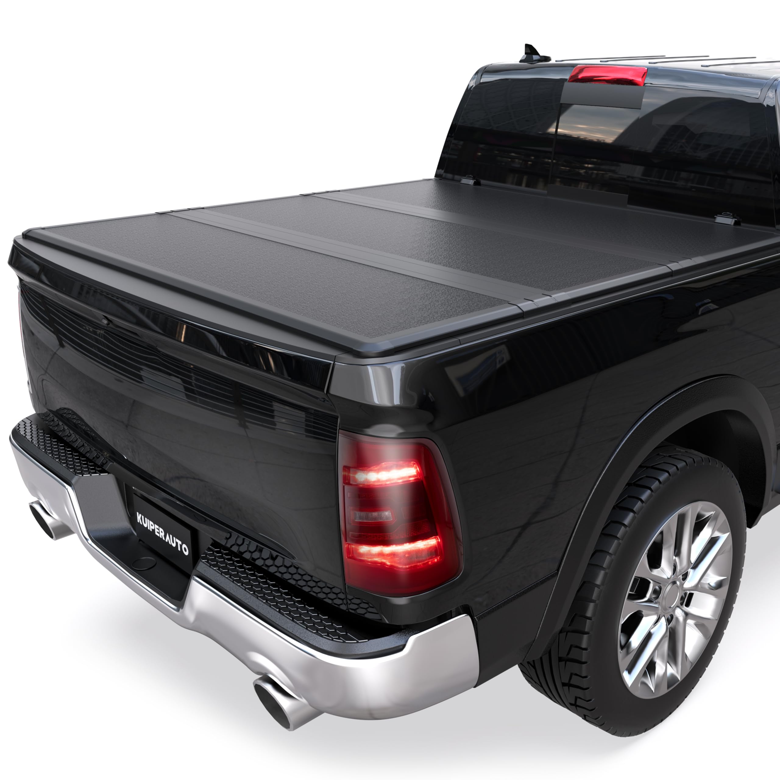 FRP Hard Trifold Truck Bed Tonneau Cover Fleetside Compatible with 2009-2024 Dodge Ram 1500 (Inclu. 2019-2023 Classic & 2019-2025 New Body Style) 5.6FT Bed Cover (w/o Ram Box)