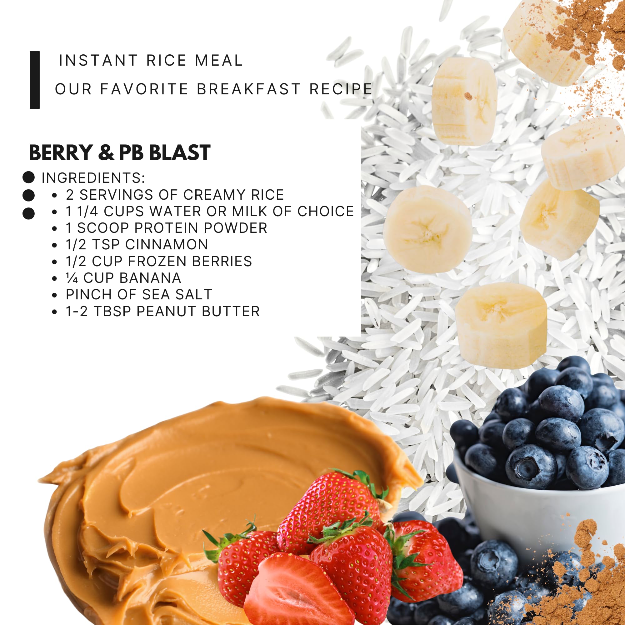 Rice Cream 3 LB Plain Jasmine White Rice Hot Rice Cereal Scoop Included - 48 oz Easily Digestable — view 6