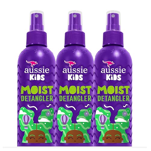 Aussie Kids Moist Detangler Spray, Sulfate & Paraben Free, Moisturizing & Tangle-Free Hair Care for Kids, Cruelty-Free, 8 Fl Oz Each, 3 Pack - 8 Fl Oz (Pack of 3)