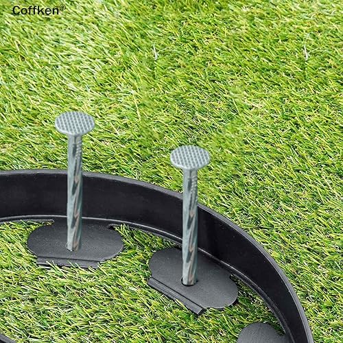 Miniatura 6 de Coffken Estacas de jardín en espiral resistentes de 14 pulgadas, estacas de jardín de metal galvanizado sólido para fijar bordes de pavimentación,