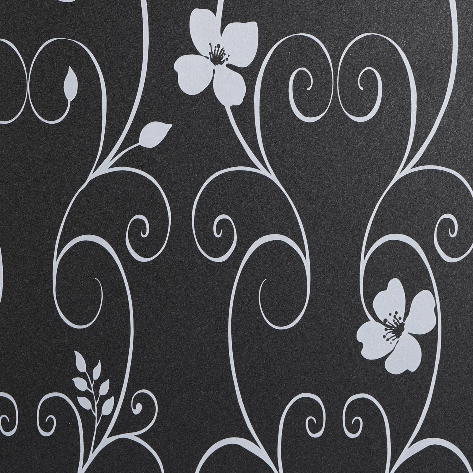 Iron Flower Total Blackout Window Film, Light Blocking Glass Door Film,Room Darkening Window Cling,No Glue/Heat Control/Anti UV for Day Sleep & High Privacy,23.6 inches by 78.7 inches