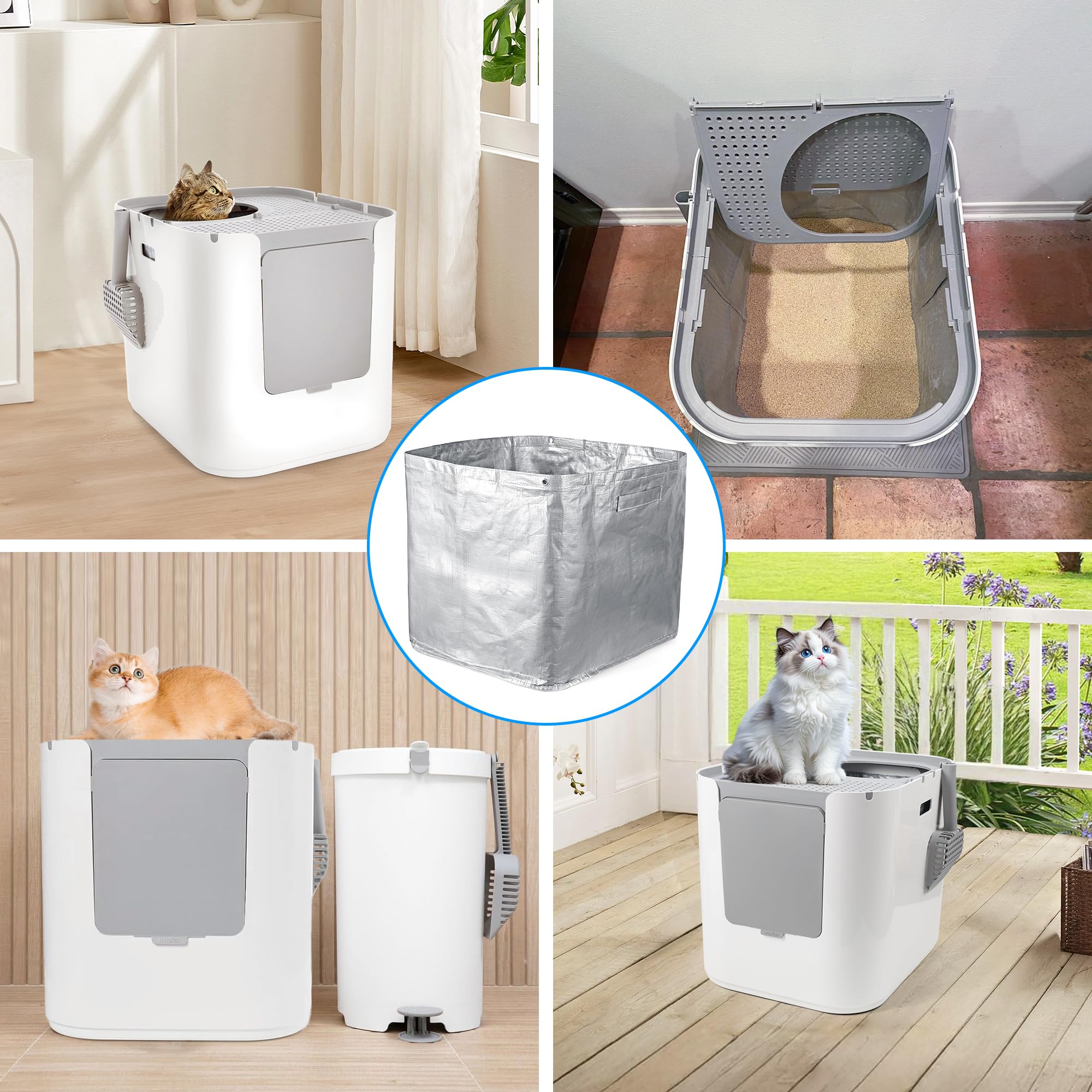 Wiederverwendbare Typ-C-Einlagen, kompatibel mit Modkat XL Katzentoilette, 4 Stück