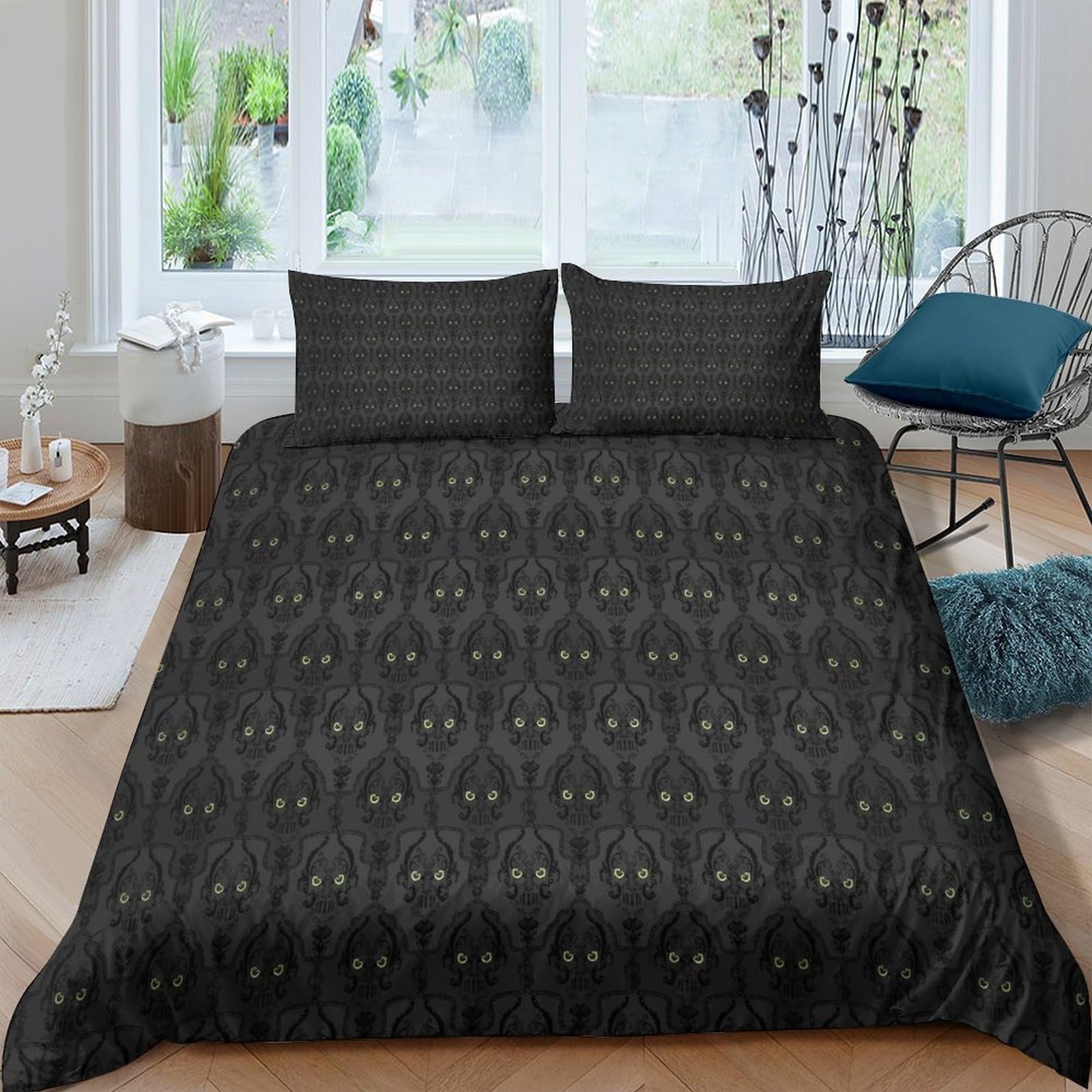 Ctjqhvkz Style-2 3D Printed Geometric Mandala Fitted Sheet Microfiber Soft Black Pattern Mattress Cover For Bedroom Dorm Decor Single（135X200cm）