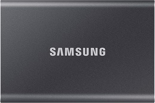 Samsung T7 2TB Up to 1,050MB/s USB 3.2 Gen 2 (10Gbps, Type-C) External Solid State Drive (Portable SSD) Grey(MU-PC2T0T)