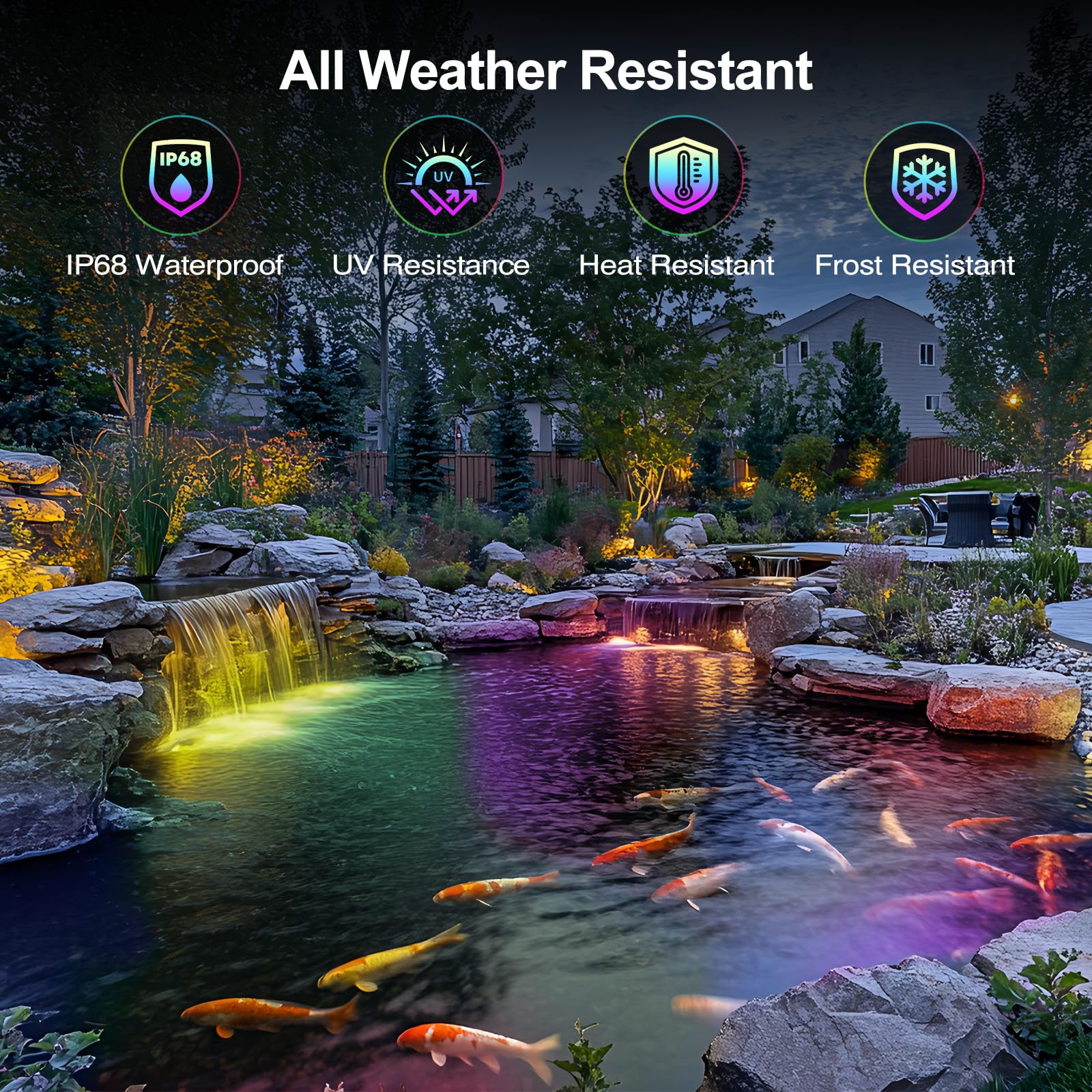 Pond Light LED Underwater With 12V Transformer, 6W Turtle Pond