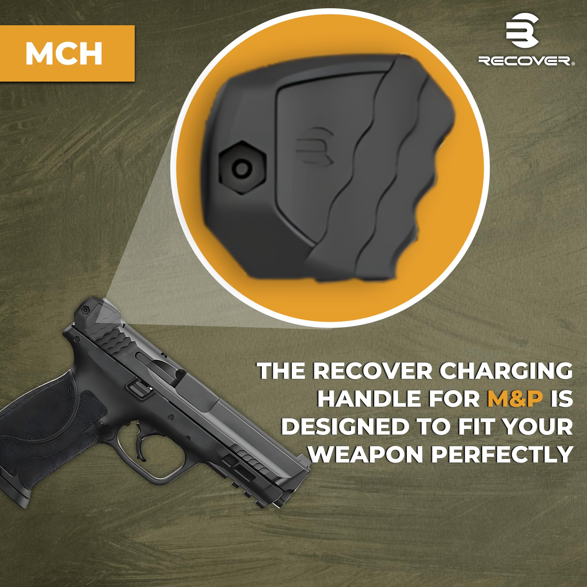 Recover Tactical Slide Rack Assist Compatible with SW Shield M&P 9/40 Full Size Double Stack Models 1 and 2 Only (MCH)