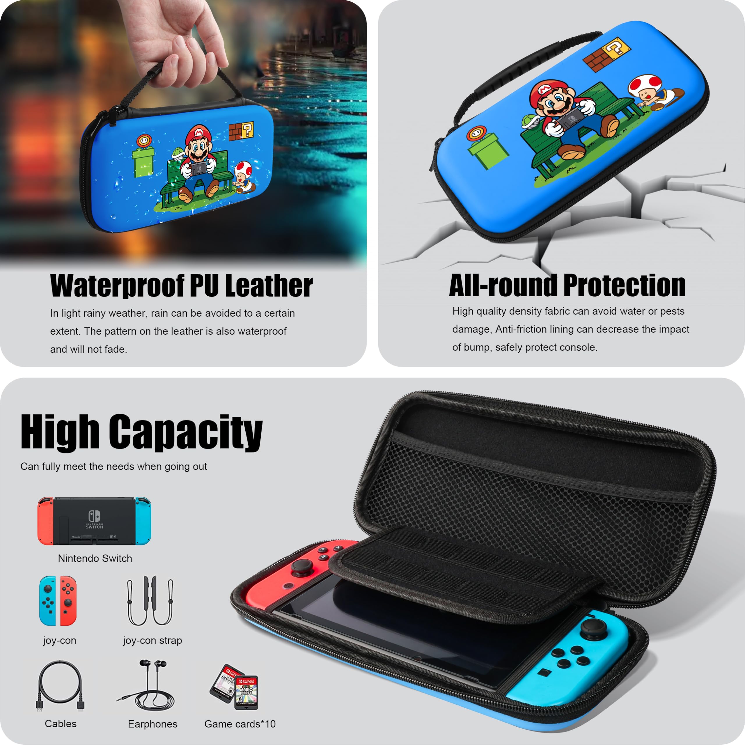 Amazon.com: Xcitifun Carrying Case Compatible with Nintendo Switch