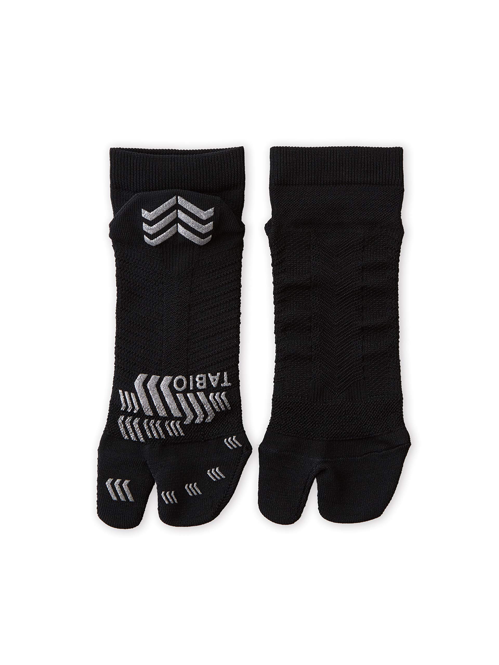 Tabio Racing Run Tabi Socks Black Split Toe Running Made in Japan