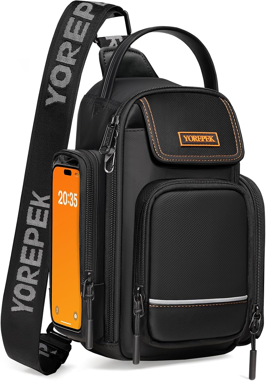 YOREPEK Insulated Magnetic Gym Bag, Small Gym Bag with Phone & Pouch for Air Tag, Crossbody Water-Resistant Bottle Carrier with Adjustable Strap for Work, Gym, Sports - Image 9