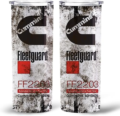 Vaso con filtro de aceite – Cumins FF2203 – Regalos para los amantes de los cominos – Regalos para él, papá, mecánico al vacío, taza de café con