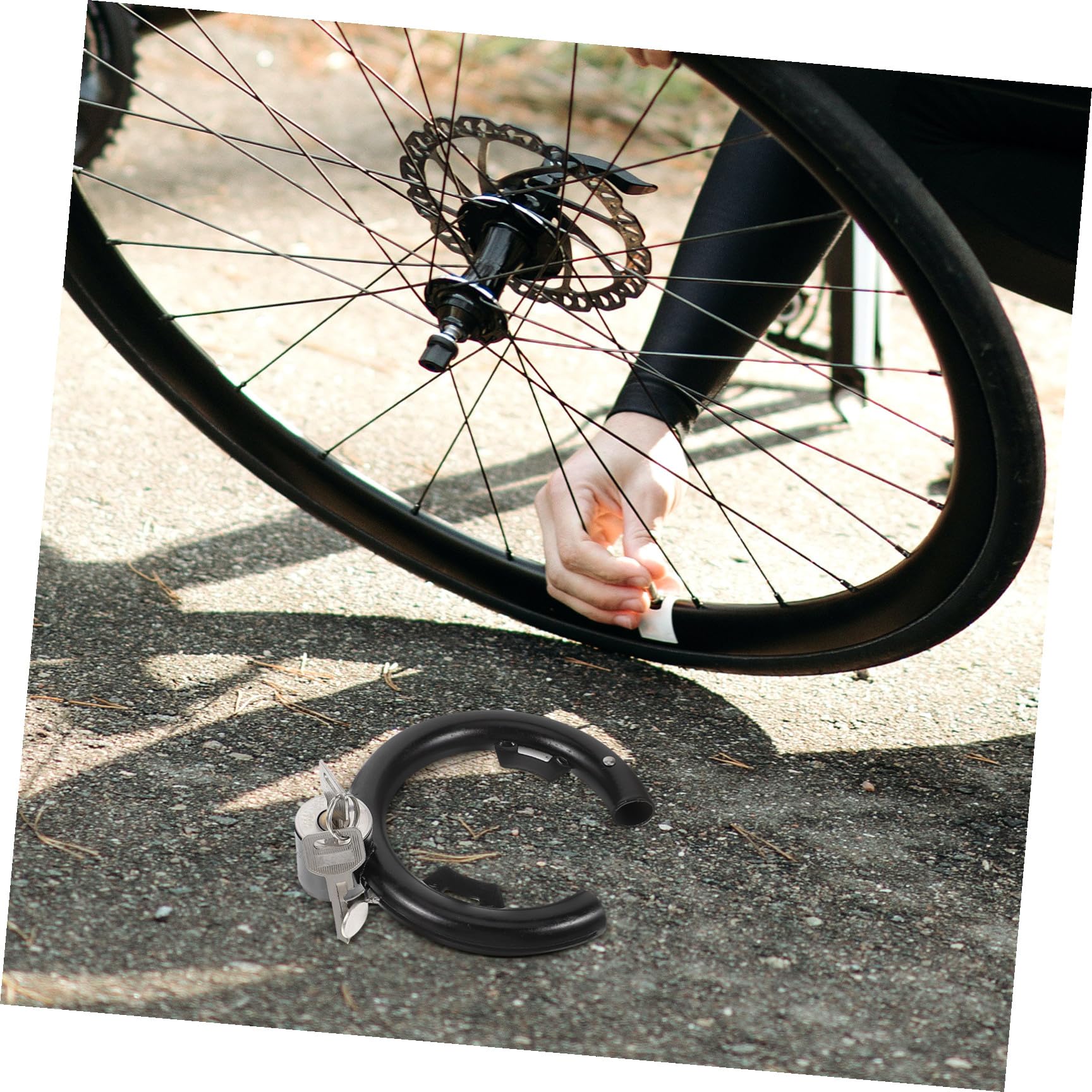 Lucchetto Rotondo Per Bicicletta in Metallo Resistente All Usura Adatto Manubri Telai e Portapacchi Per Mountain Bike Biciclette Standard e Scooter