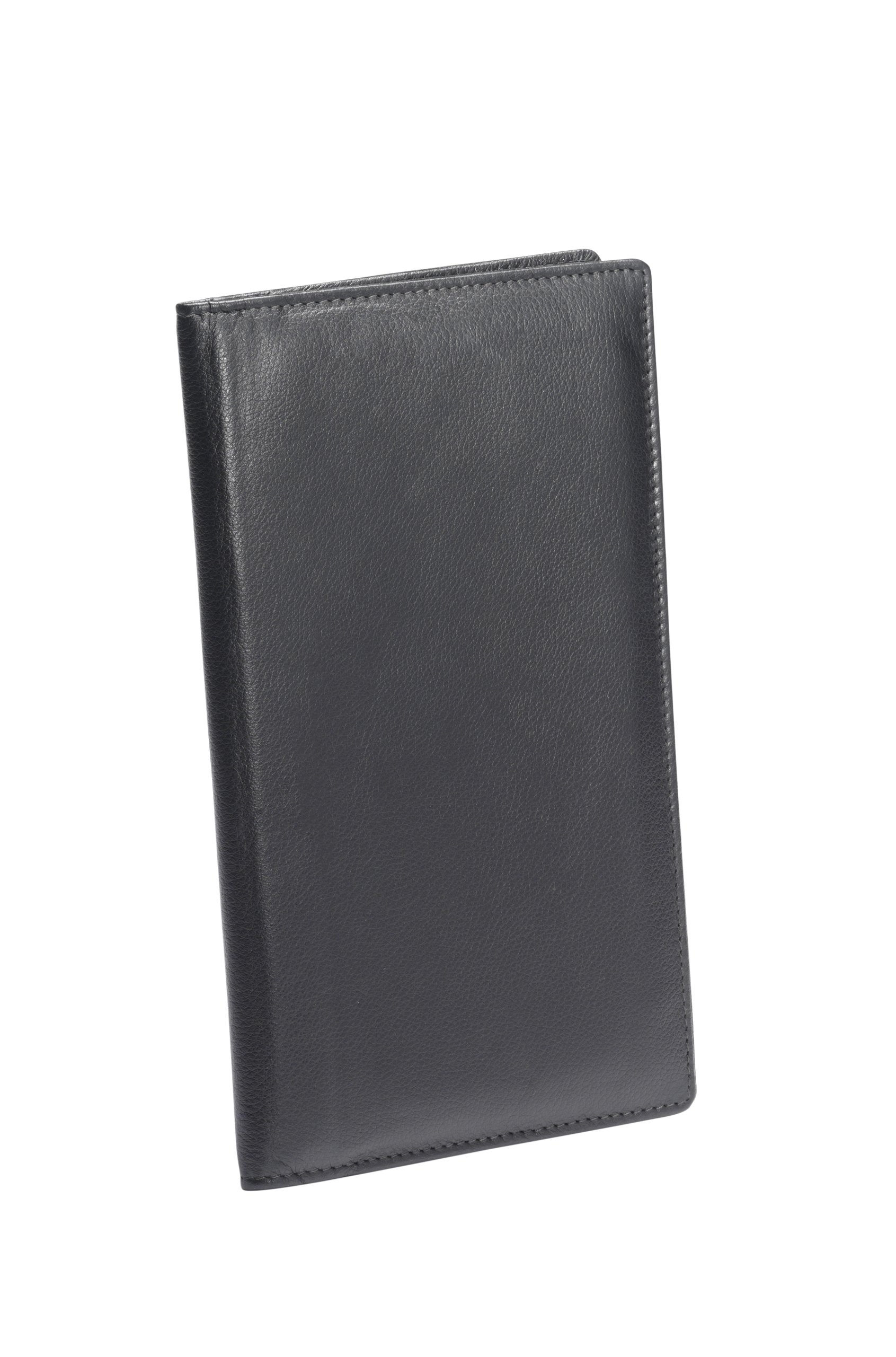 Falcon Leather Travel Wallet Passport, 22 cm, Black