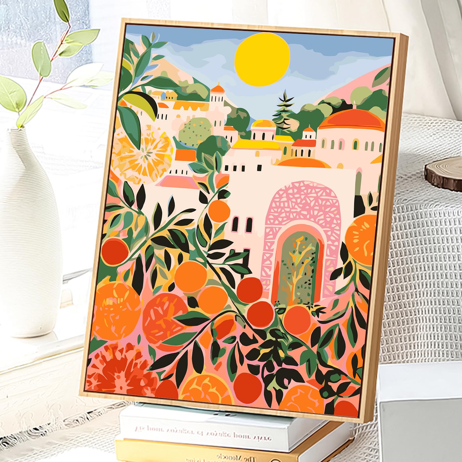 JATOK Malen Nach Zahlen Erwachsene 40x50cm - DIY Leinwand Mit Acrylfarben & Pinseln