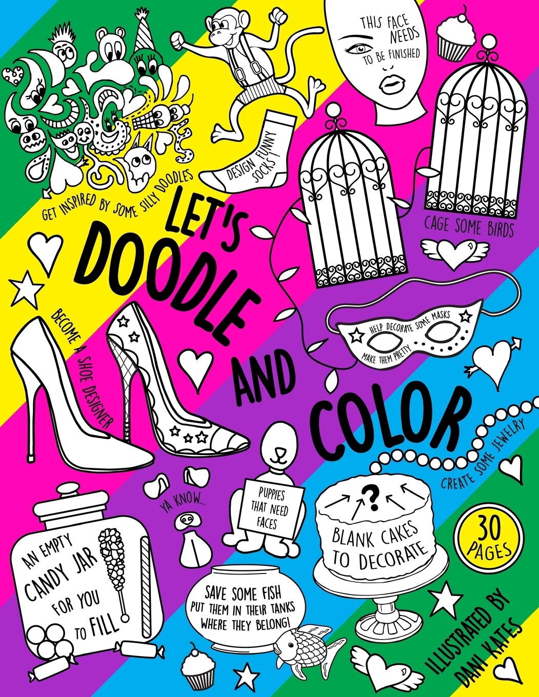 Let's Doodle & Color: A doodling, coloring and activity book