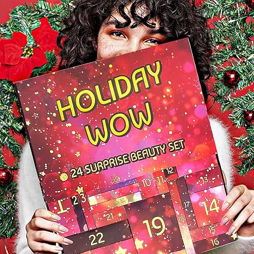 Miniatura 2 de Calendario de Adviento de maquillaje 2025 para adolescentes y niñas, calendario de cuenta regresiva de 24 días de Navidad, sorpresas en caja