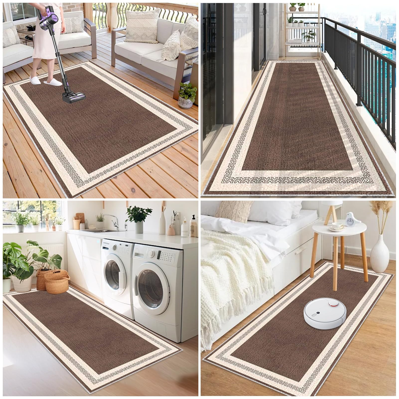 Loper voor de gang, lange antislip tapijtloper, zwaar belastbare entreemat, machinewasbaar, keukentapijtloper, smal, absorberend, voor entree, keuken, wasruimte70 x 320 cm
