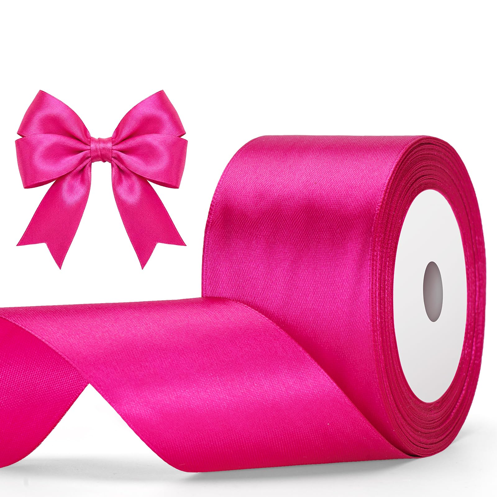 G2PLUS Baby Pink Satin Ribbons 10mm: Thick Fabric Gift Wrap Ribbons for Crafting, Party Decoration, 22m — view 68