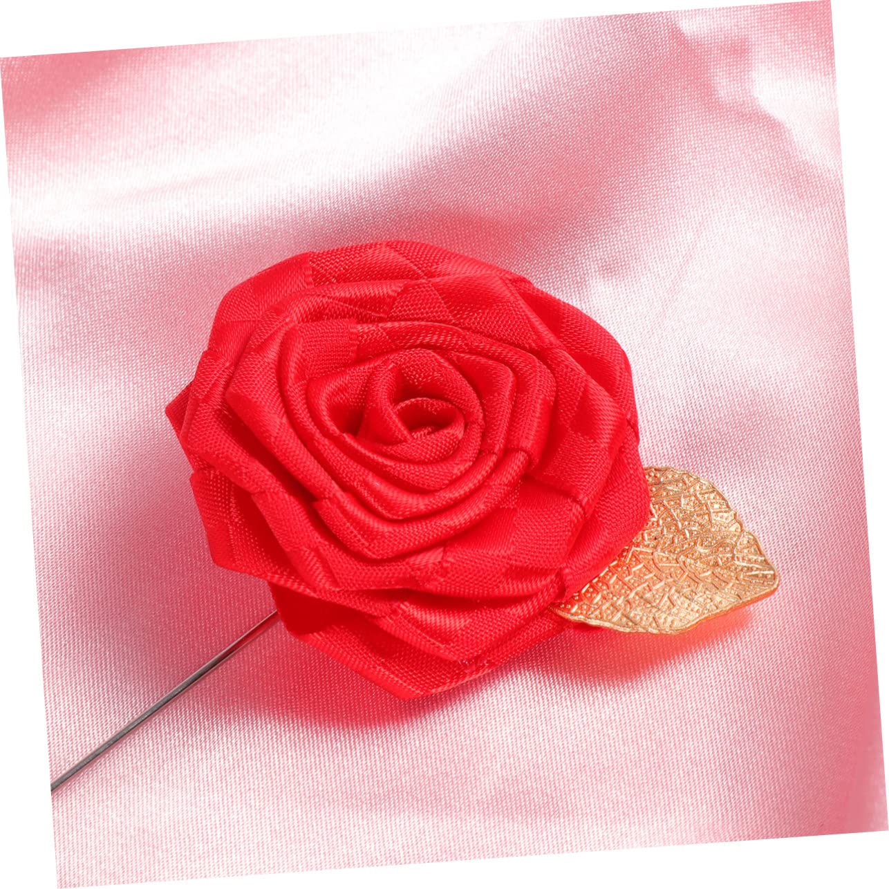 SOIMISS 36pezzi Spille Decorativa Tessuto Forma Di Rosa Per Abbigliamento Spille Per Giacche Vestiti e Accessori Da Cerimonia Rosso