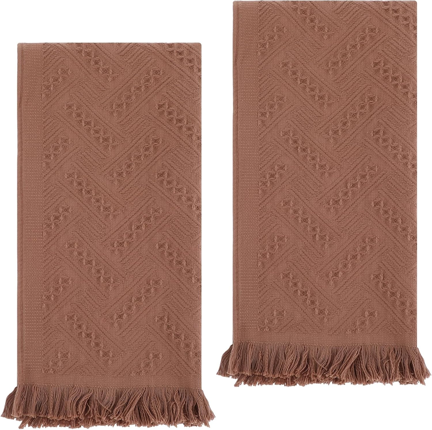 2 Pcs Hand Towels Bathroom, 30×13 Inch Boho Decorative Hand Towels Turkish Absorbent Soft Face Towel for Boho Bathroom Decor Farmhouse Kitchen Hotel Spa Guest (Blue)