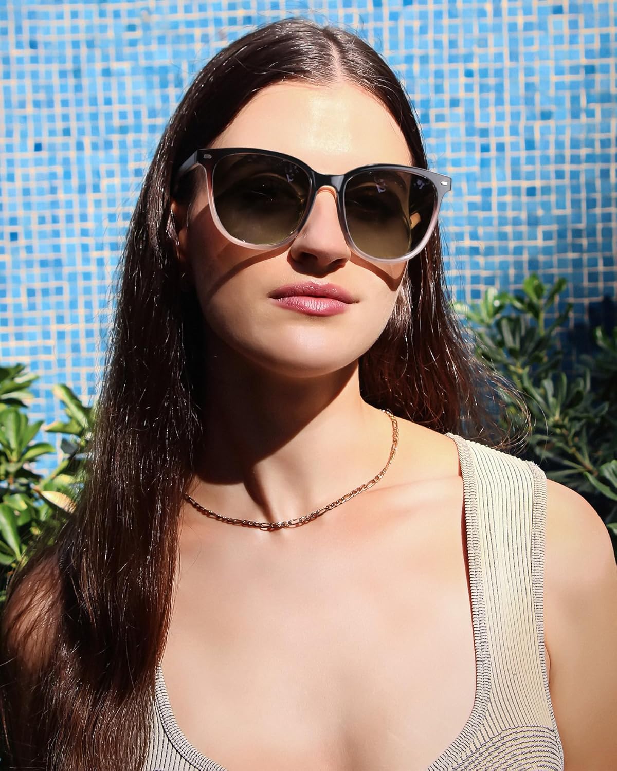 FIMILU 2 Packs Sunglasses for Women Polarized UV400 Protection Lens Big Frame Fashion Glasses Trendy Stylish Shade - Image 3