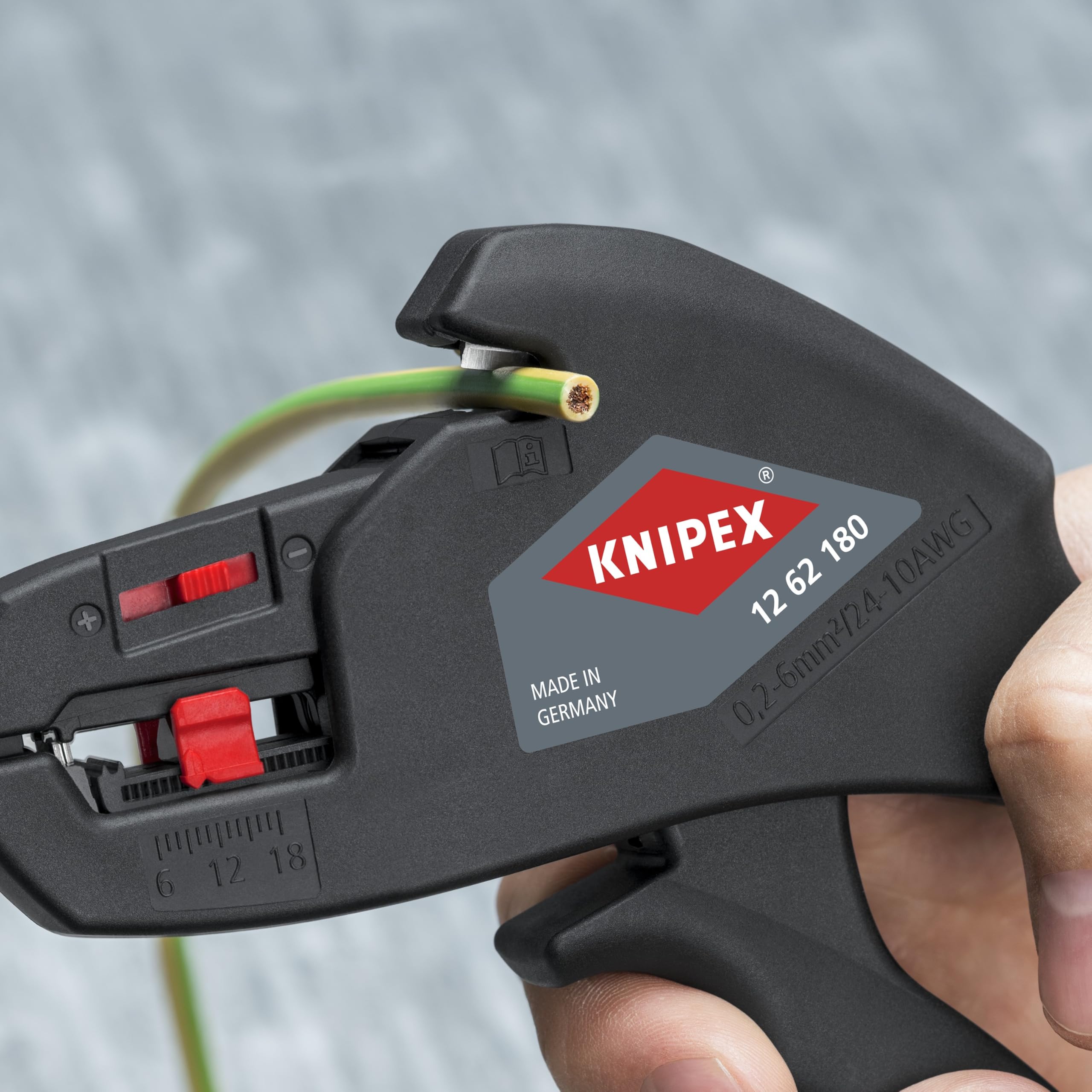 KNIPEX ComStrip Szczypce automatyczne do ściągania izolacji 180 mm, 12 62 180 | Automatyczna regulacja szczypiec do ściągania izolacji Knipex