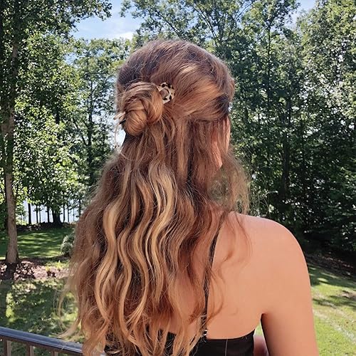 Miniatura 6 de FRDTLUTHW Horquilla francesa de acetato de 4.3 pulgadas en forma de U, 2 puntas, para mujeres y niñas (paquete de 4)