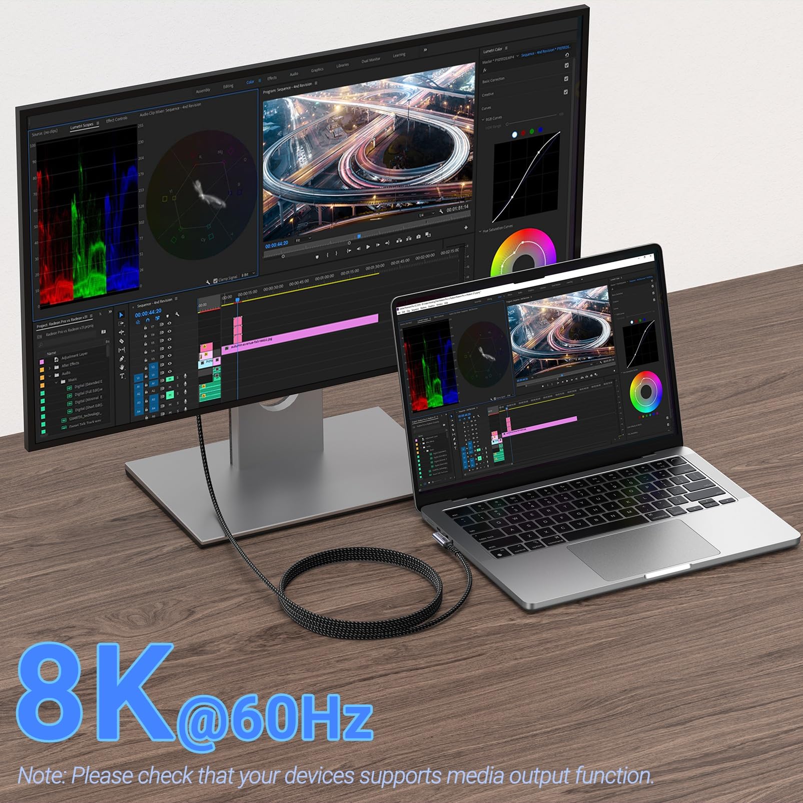 Kabel SUMPK USB 4 240W 40Gbps 8K 60Hz 4K 144Hz Thunderbolt 4/3