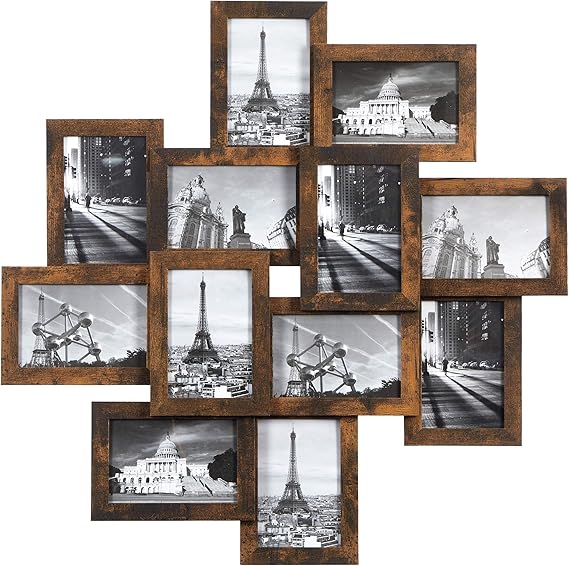 SONGMICS 4x6 Collage Picture Frames, 12Pack Picture Frames Collage for Wall Decor