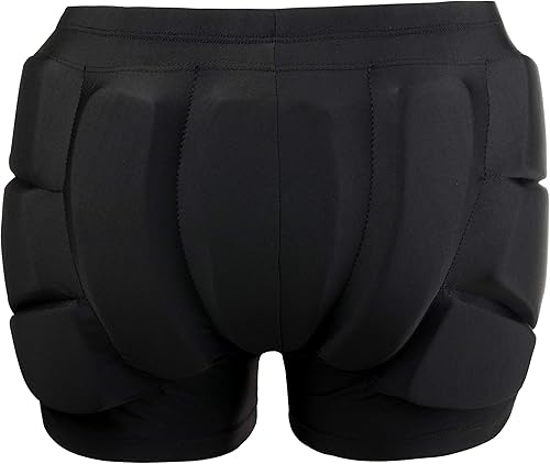 Miniatura 1 de Reomoto Almohadillas de protección de cadera para niños pantalones cortos esquí patinaje snowboard protección de cadera para adolescentes Negro,