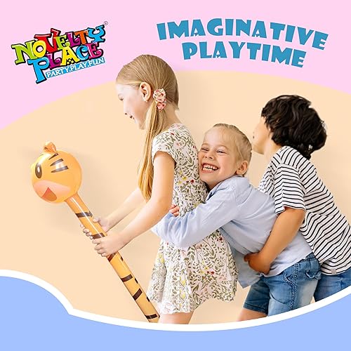 Miniatura 2 de Novelty Place 6 unidades inflables de animales con sonido  Globos de animales de safari de la selva para niños, juguetes inflables para niños,