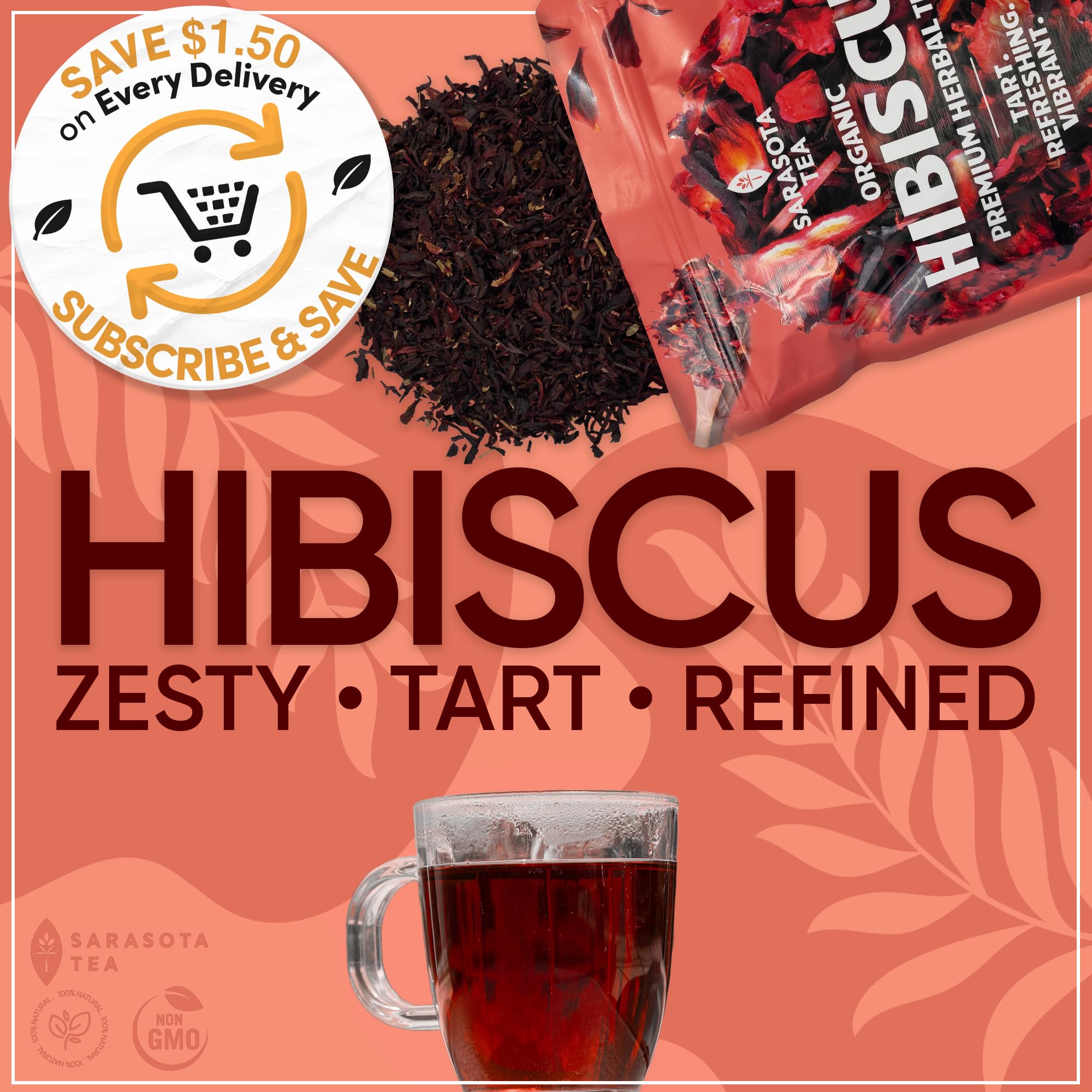 Amazon.com : Organic Hibiscus 1lb Loose Leaf Tea | Naturally Tart