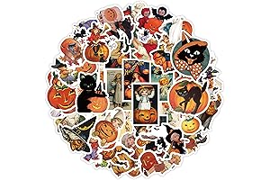 K1tpde 55PCS Vintage Stickers de Halloween, Vinilos de Halloween