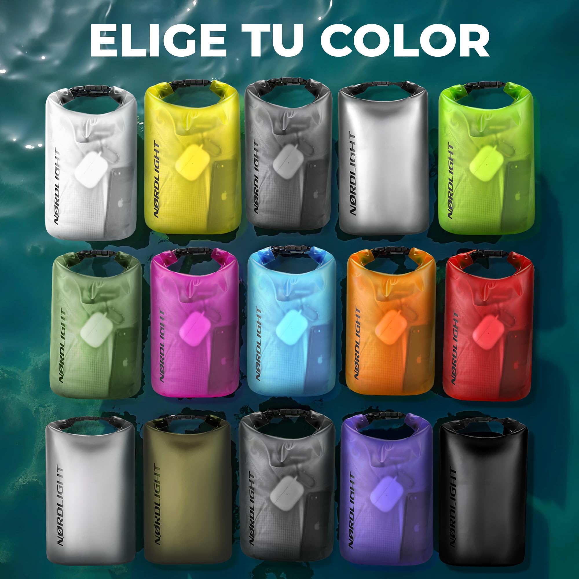 Nordlight Mochila Impermeable Roll Top 25L - Hybrid 25" | Bolsa Seca Con Compartimento Para Portátil De 15 Pulgadas, Bolsillos Exteriores E Interiores, Sistema De Transporte Acolchado — view 9