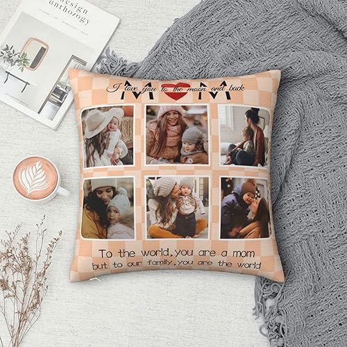 Miniatura 2 de Regalos para mamá - Funda de almohada personalizada con fotos, funda de almohada personalizada con foto para mamá, funda de almohada personalizada