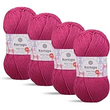 Kartopu Baby One,Baby Knitting Yarn,Anti-Pilling Low-Pilling Featured,Each Skein/Ball 100 g 3.5 oz Rose Pink 245