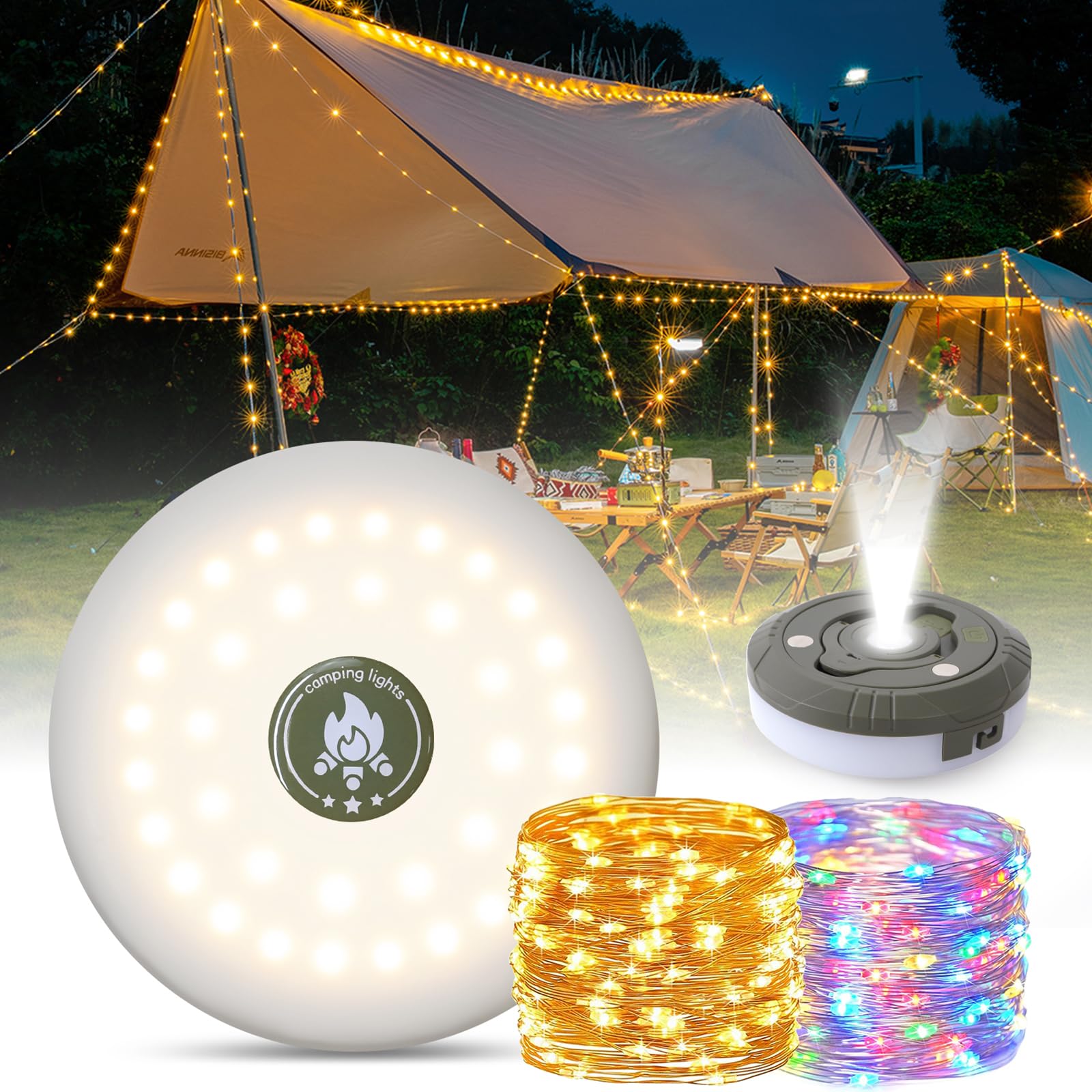 Lezonic Luci Solari Esterno, 50 LED, 8 Modalità, Catena Luminosa Solare Per Esterni Con Sfere Di Cristallo, Impermeabile, Per Giardino, Terrazza, Alberi, Matrimoni, Feste, Natale (Bianco Caldo - 7